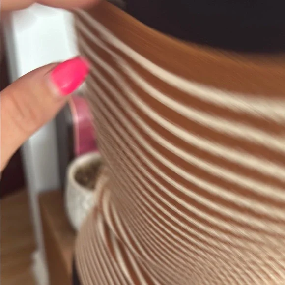 Madewell Brown and White Striped Short Sleeve Tee - Picture 3 of 5